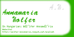 annamaria wolfer business card